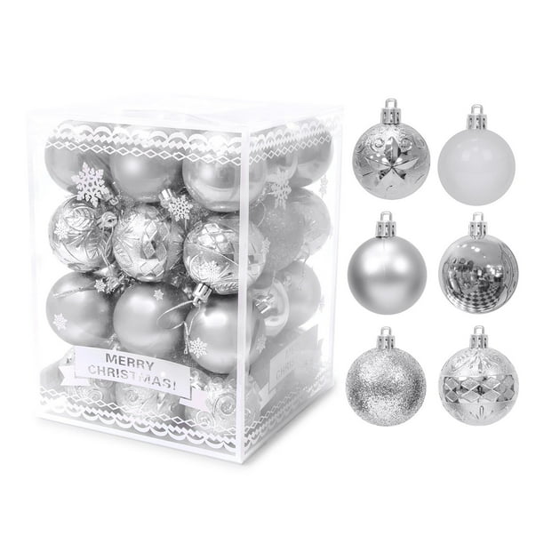 Rose Gold Hooks Included WBHome 36ct Christmas Ball Ornaments Set 2.36 inches / 60mm Shatterproof Decorations Christmas Tree Ornaments Rose Gold Hooks Included WBHome 36ct Christmas Ball Ornaments Set 2.36 inches / 60mm Shatterproof Decorations Christmas Tree Ornaments